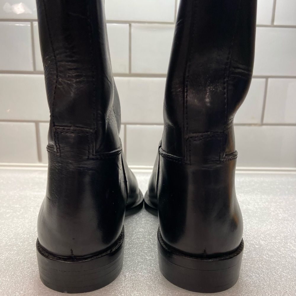 Enzo Angiolini WAVERLY Black Leather LIKE NEW 👢Boots Size 6 - Picture 2 of 9